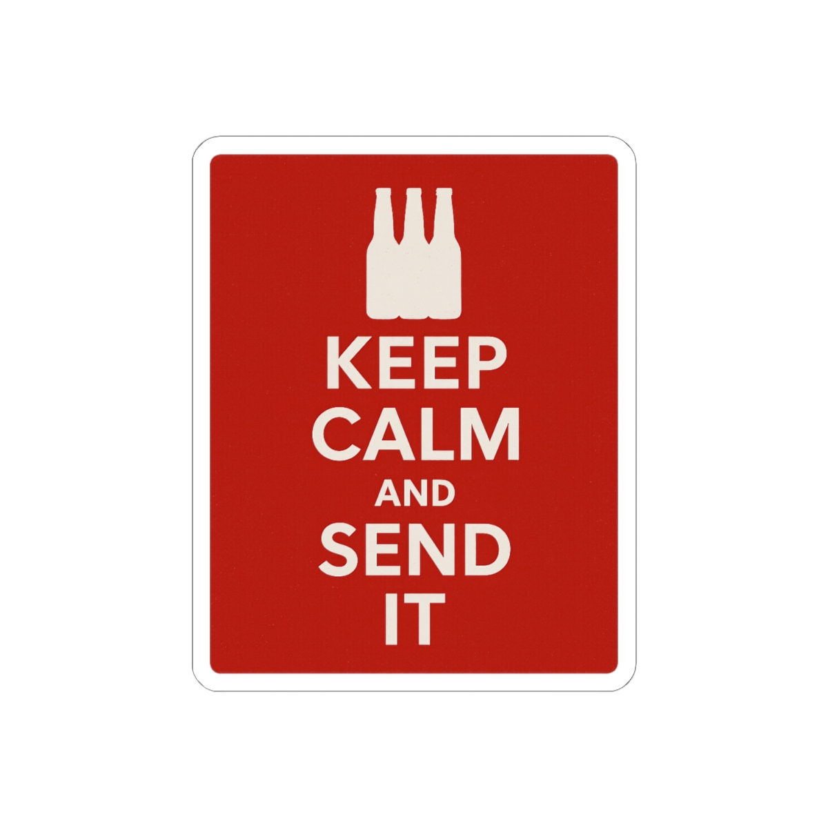 Keep Calm and Send It Sticker | Bold Adventure Vinyl Decal - alternate angle 1, merchandise