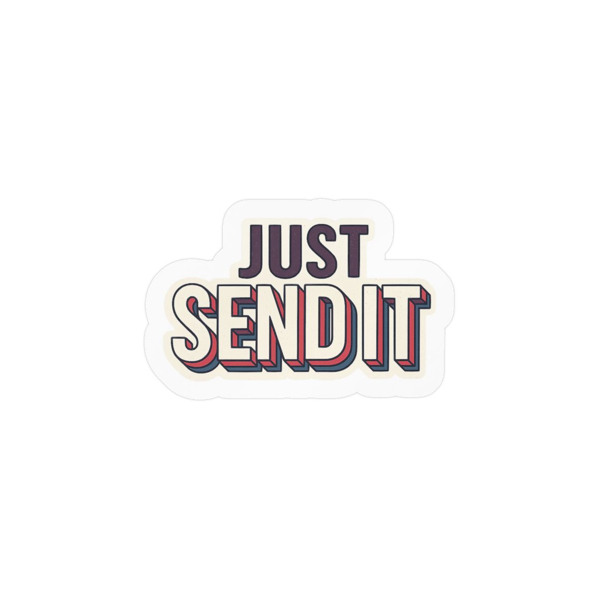 Just Send It Bold Adventure Sticker | Vinyl Decal - alternate angle 1, merchandise