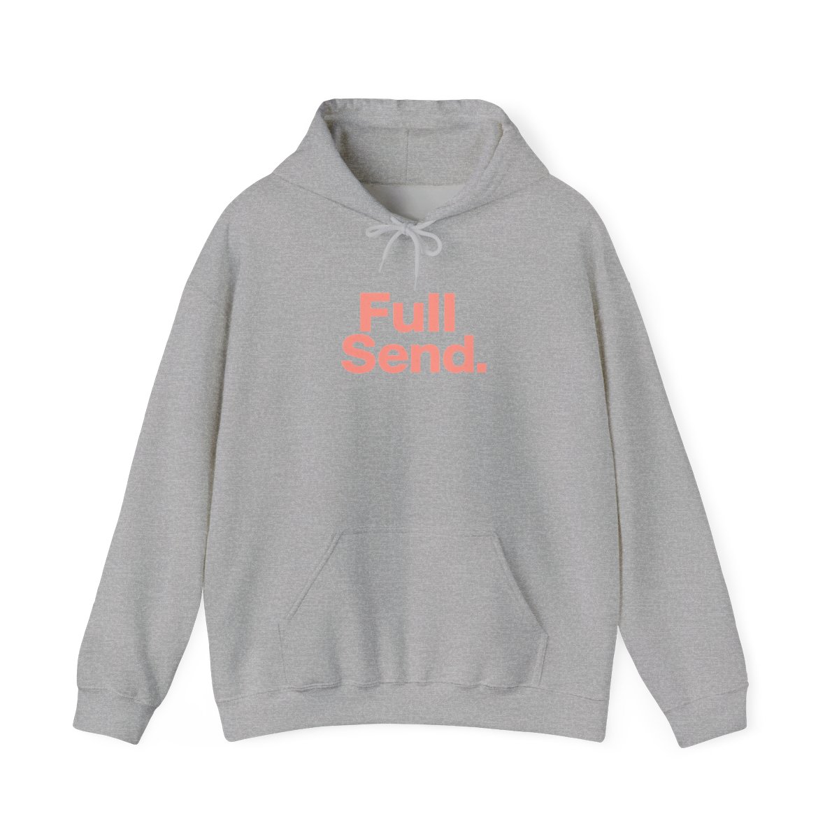 Full Send Bold Red Text Hoodie