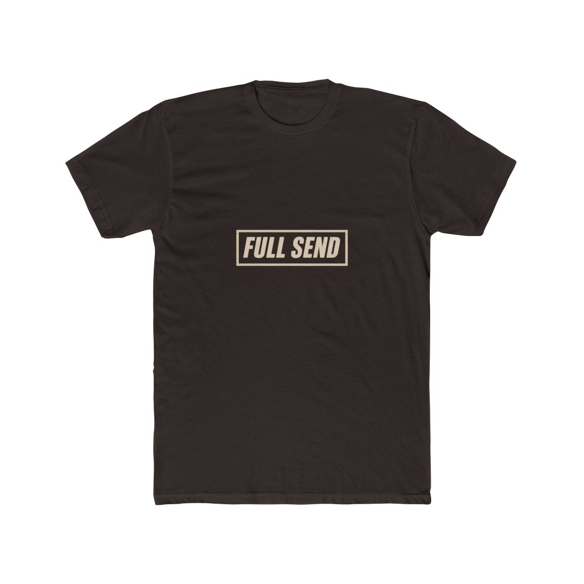 Sleek Minimalist Brown Box Logo T-Shirt - alternate angle 2, merchandise