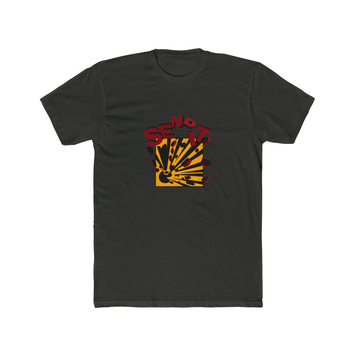 Send It 3D Explosive warning Sign T Shirt - alternate angle 5, merchandise