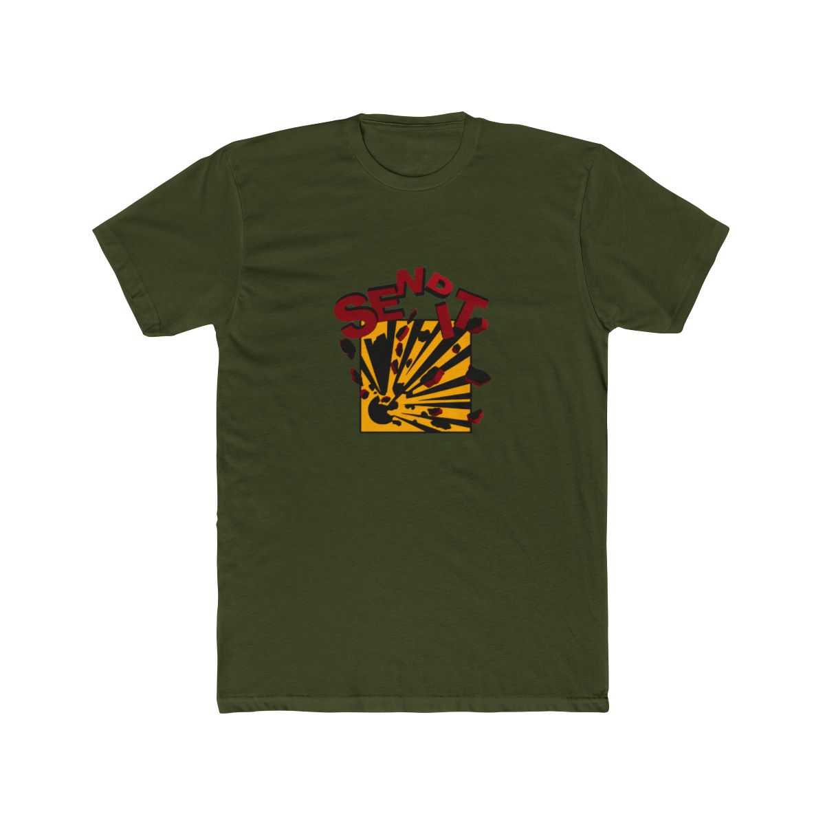 Send It 3D Explosive warning Sign T Shirt - alternate angle 4, merchandise