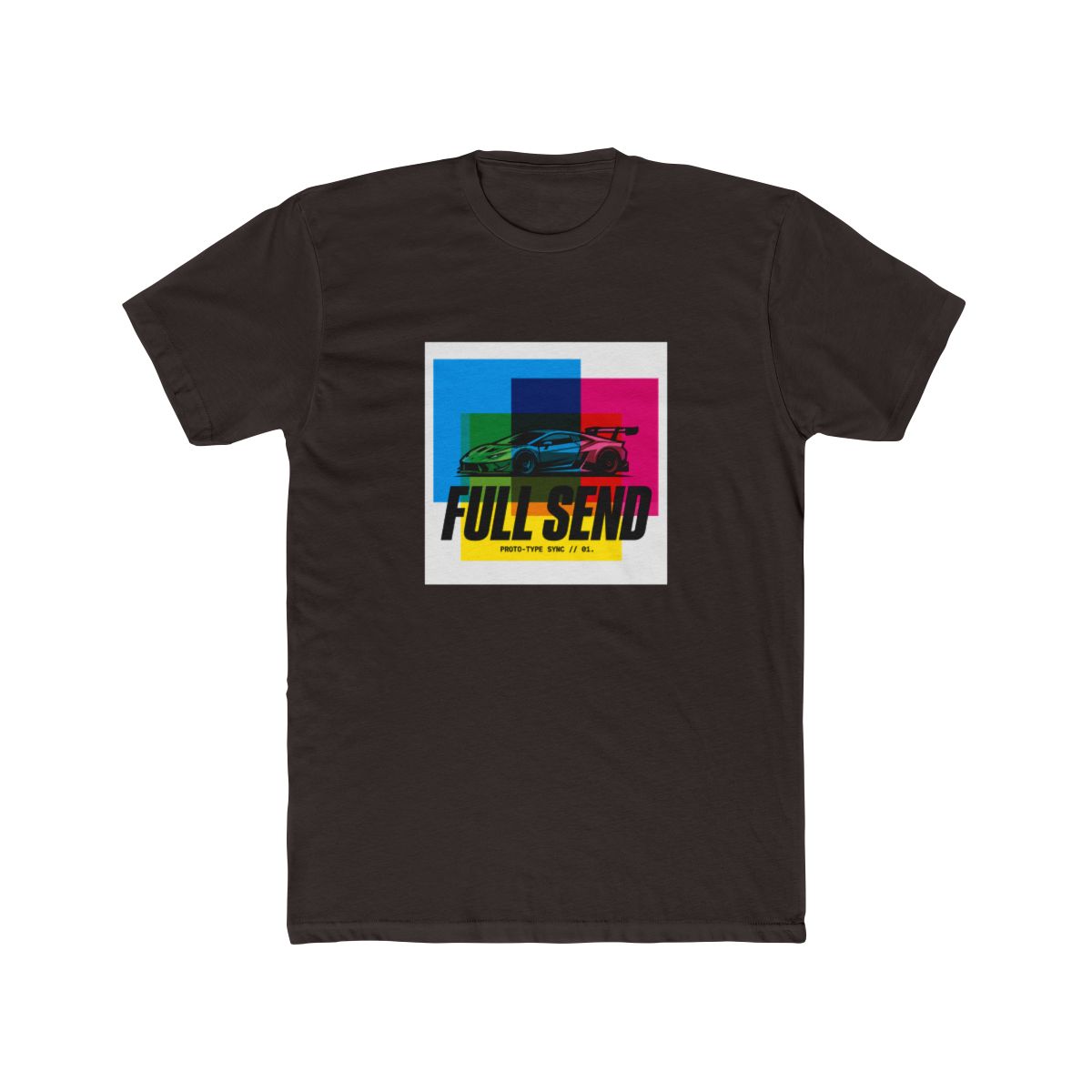 Full Send Proto Type Sync 01 Sim Racing Supercar T Shirt - alternate angle 2, merchandise