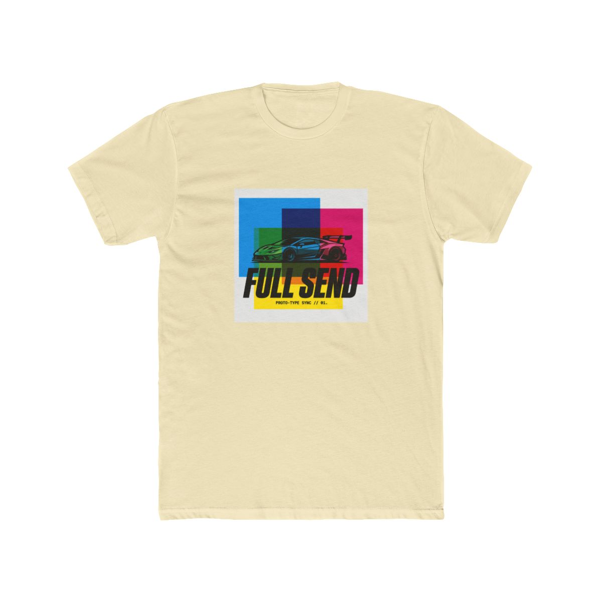 Full Send Proto Type Sync 01 Sim Racing Supercar T Shirt - alternate angle 5, merchandise