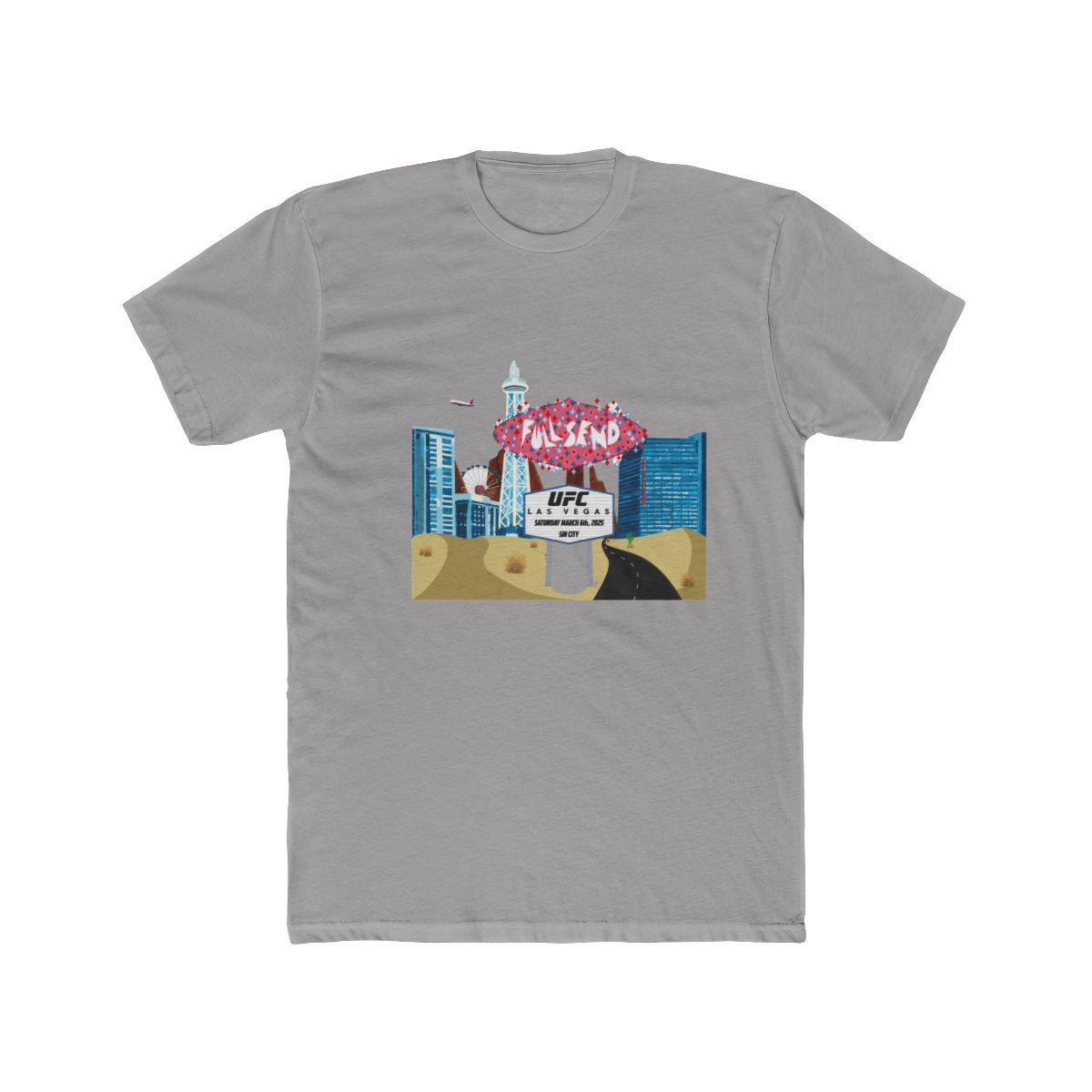 UFC Sin City Grey T Shirt | Nelk Boys & Full Send - alternate angle 3, merchandise