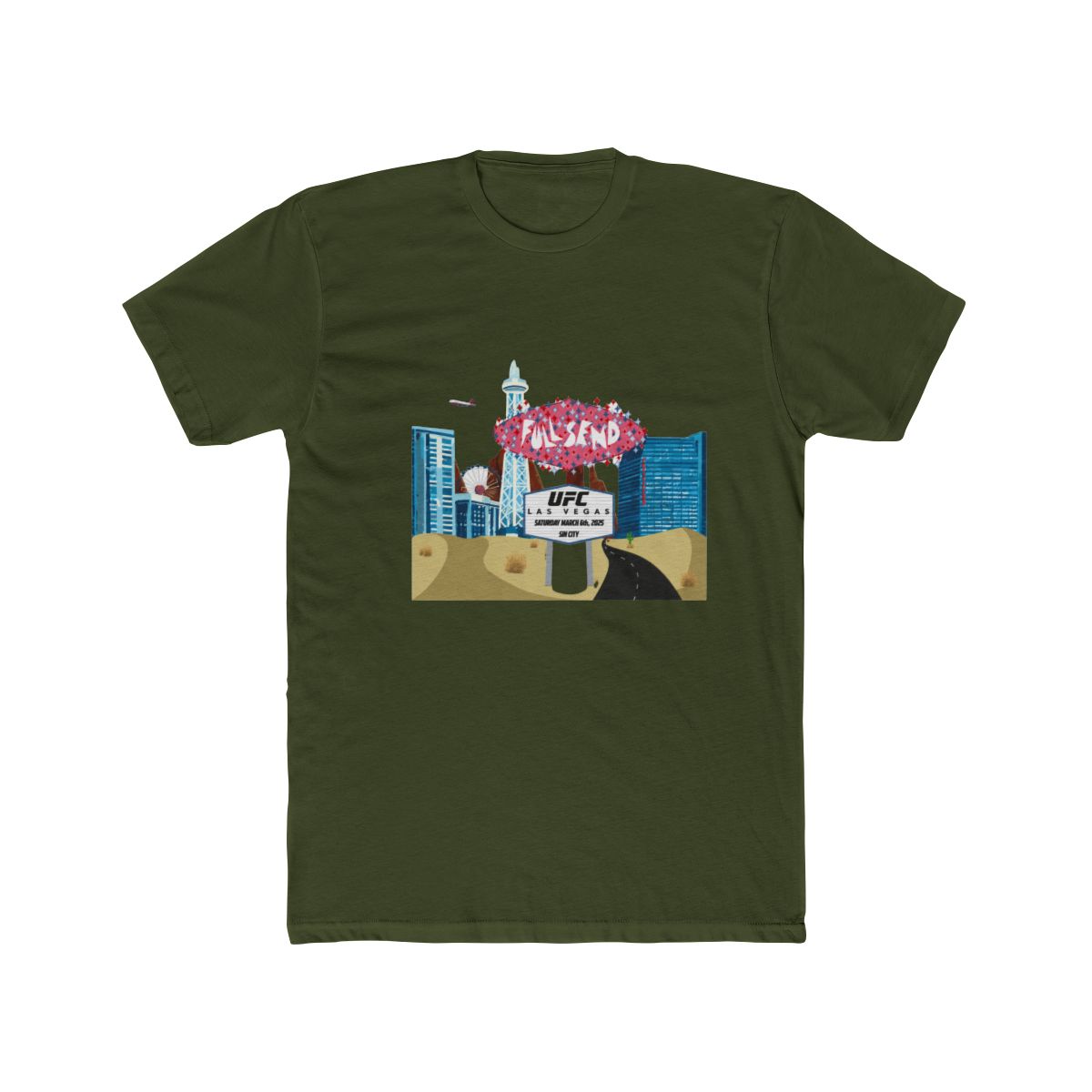 UFC Sin City Grey T Shirt | Nelk Boys & Full Send - alternate angle 4, merchandise