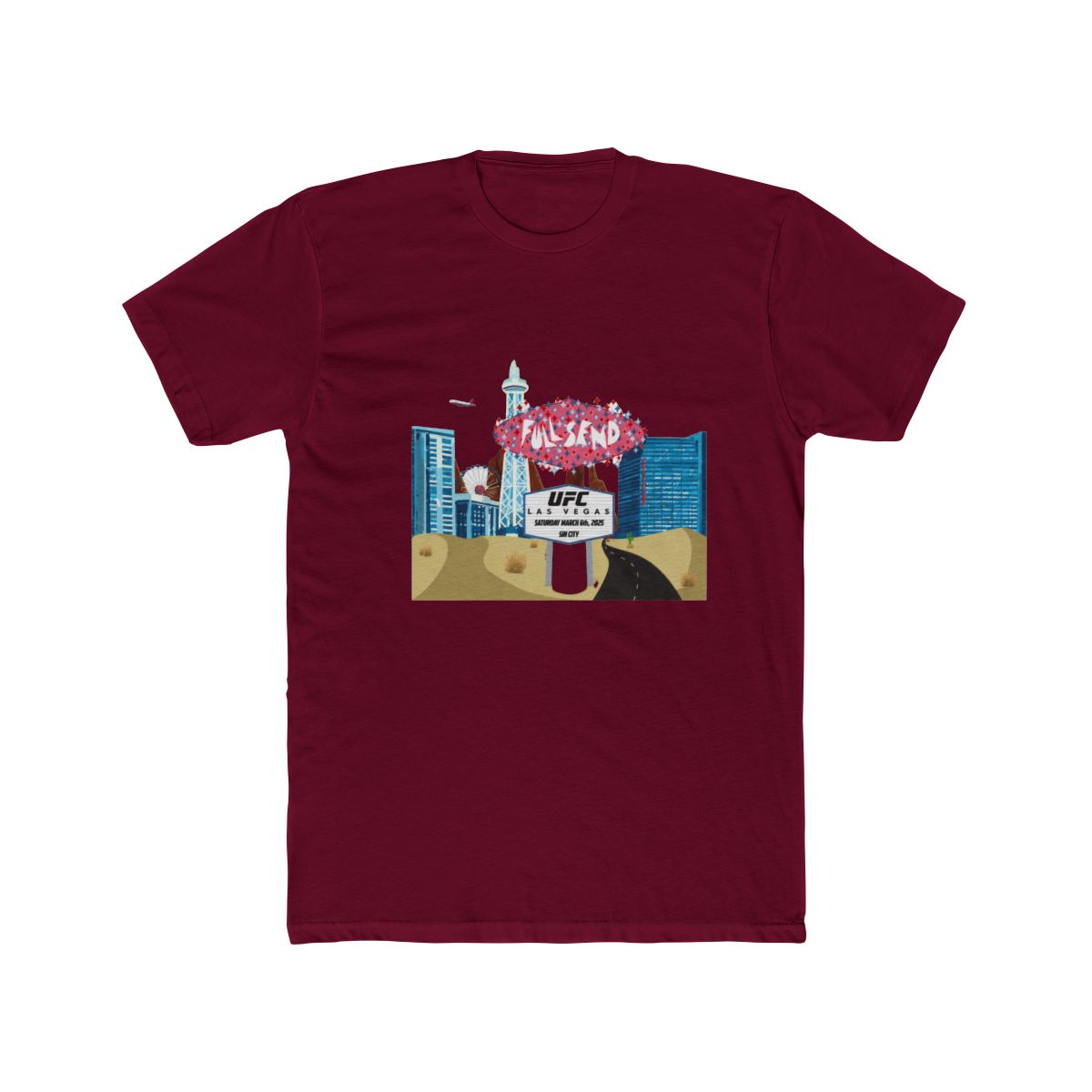 UFC Sin City Grey T Shirt | Nelk Boys & Full Send - alternate angle 2, merchandise